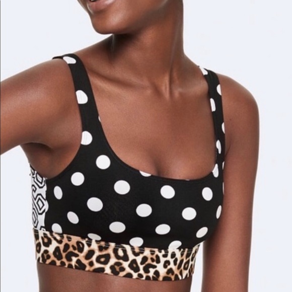 VS PINK Polka Dot Lightly Lined Sports Bra - Picture 3 of 7